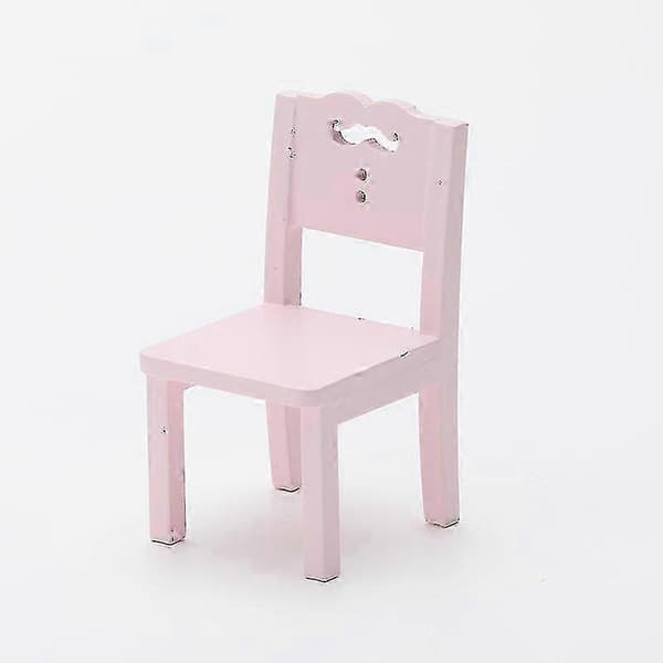 Bebetter 3-delt Børnebord Stol Simulationsmøbler - Mini Stol Legetøj & Børnebordsstolesæt Pink