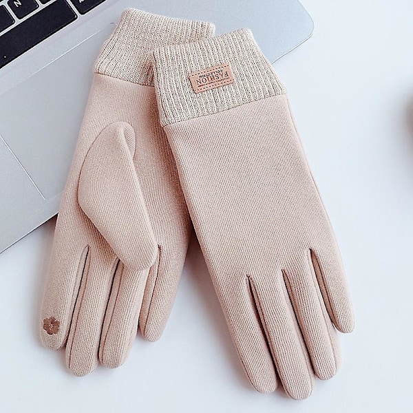 Wst-03 Vinter Utendørs Sykling Berøringsskjerm Varme Hansker Beige