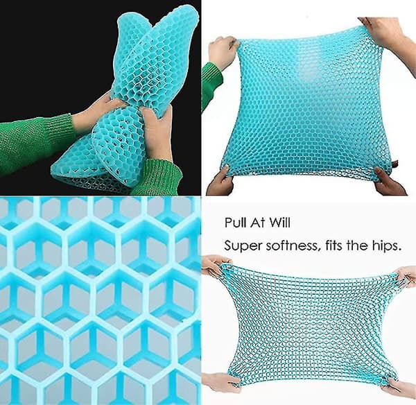 Gel sete pute ortopedisk, pustende sete pute Honeycomb Bionic stol
