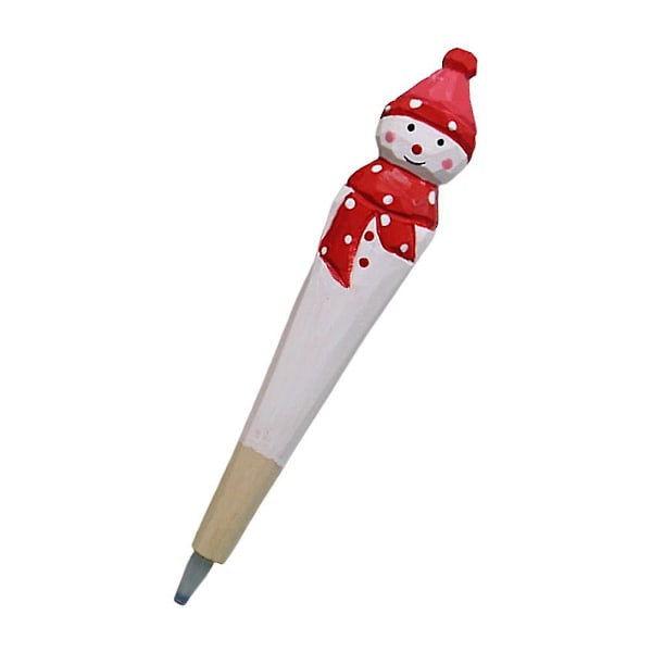Puukäsinveistetty Piirretty Eläin Kuulakärkikynä Söpö Jouluteemainen Tyylittely Gelikynä Täytettävä Kynä Eläinten Ystäville Santa Claus 0.5mm