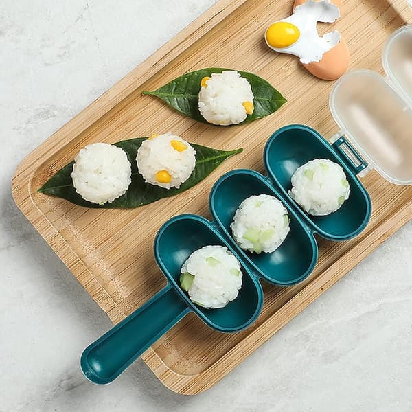 Blå risbollemaskin - Rist og form risboller, sushifat og DIY-sett