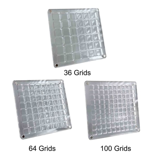 Akryl Magnetic Seashell Display Box, 36/64/100 Grids Klar akryl Seashell Display Box, 100% Ny -GSL 100 Grids