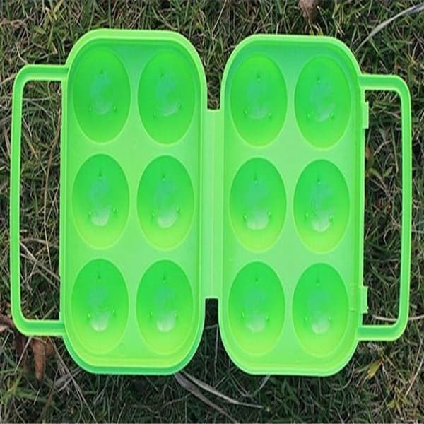 2 Eggeholdere Beholder 6 Rom, Plast Eggoppbevaringsboks Sh