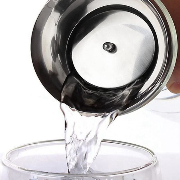 35 glaskaraff med silikonlock i rostfritt stål - vattenkanna i glas Kylskåp Ice Tea Mak transparent