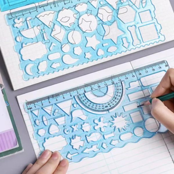 2 kpl kirjainleimasinmallia Muovinen numero aakkoset kirjainten opas Piirustusmalli Viivotinsetti Lapsille Oppiminen, Scrapbooking Takaisin kouluun