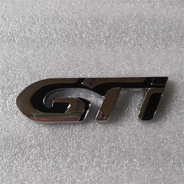 3d Metal Krom Rød Sort Logo Gti Emblem Bil Badge Trunk Decal Til Peugeot 106 205 206 207 208 308 Gti Stikcer Tilbehør Red Black