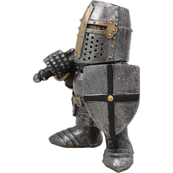 Trädgårdstomtar Dekorationer Riddarstaty Figurer Medeltida Tempelriddare Korsfarare Vakt Rustning Utomhus Gård Gräsmatta Konst Dekor Harts Gåvor Knight F