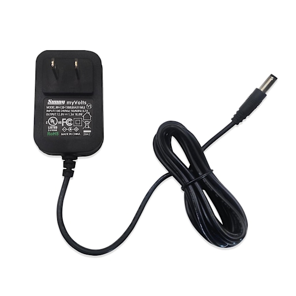 12V erstatningsstrømforsyning kompatibel med TP Link Deco M5 V1, AC1300 Mesh WiFi system US plug