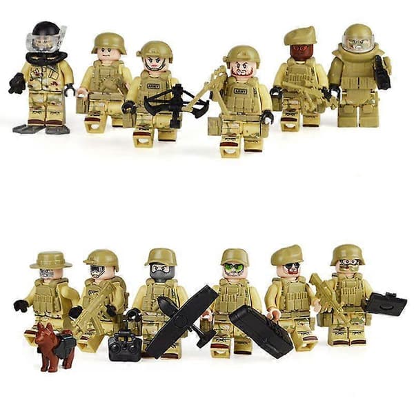 Navy SEALs Flying Tigers Militær-tema Minifigurer 1SET Brown