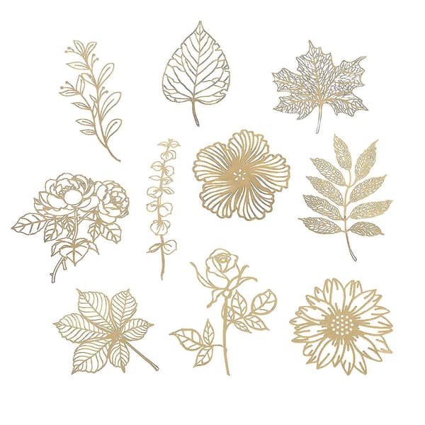 10 st Hålad Spetspapper Scrapbook Dekor Guldstämplingspapper DIY Konst Hantverkspapper