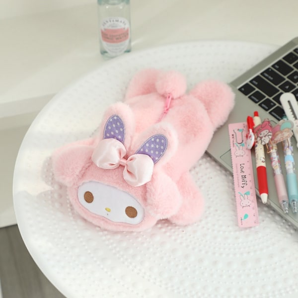 Sarjakuvamainen söpö Kuromi-koiranpentu pupu pehmo penaali paperitavaran säilytyspussi kolikkokukkaro tyttöjen lahja style2