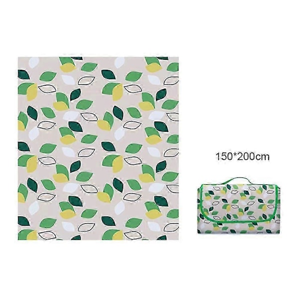 Vandtætte Foldbare Tæpper Opbevarlig Moderne Picnicmåtte Til Udendørs Camping Strand Small Flying Leaves 150 x 200cm