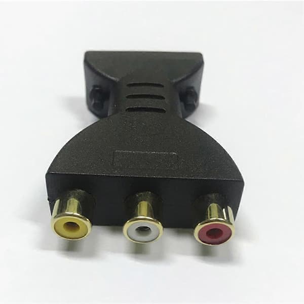HDMI-kompatibel til 3RCA-konverteradapter Plug Play AV-komponentkonverter til hjemmebiograf A