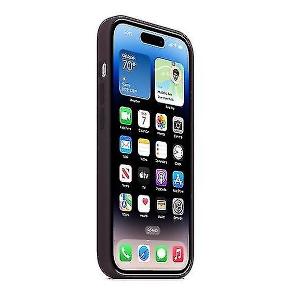 Silikone Telefon Cover Kompatibel Med Iphone 14pro Elderberry