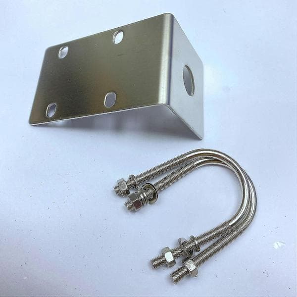 Universal rustfrit stål UHF VHF CB antenne monteringsbeslag med U-formet design til mobil- og lastbilbrug Silver
