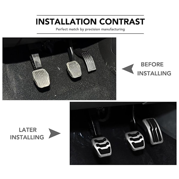 Bilstyling bilfotpedaler for Mazda Cx-7 Er 2006 2007 2008 2009 2010 2011 2012 Gassbremse Clutchpedal Bildeler 3 pcs