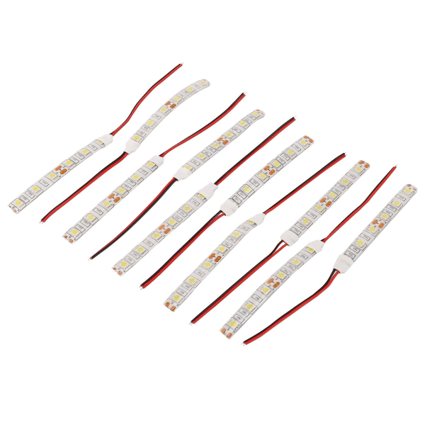 10 stk 10cm Vandtæt Hvid 5050 Lys Dc 12v Caravan Båd Bil white
