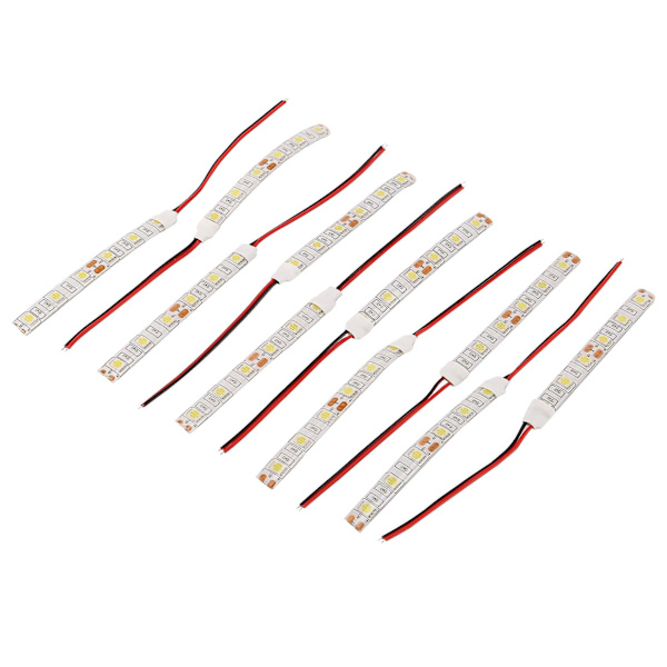 10st 10cm Vattentät Vit 5050 Lights Dc 12v Husvagn Båtbil white