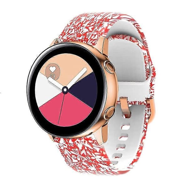 Silikone Print Urrem Til Samsung Galaxy Watch 42mm Red Maple Leaf