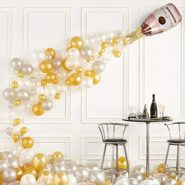 Champagne Glas Ballon Mylar Folieballoner Fødselsdag Forlovelse Bachelorette Party Brudebruser Bryllup Fest Jubilæums Dekorationer 4 stk