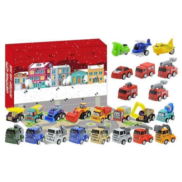Adventskalender Biler, traktorer, lastbiler - Julekalender 2024 Multicolor