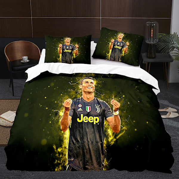 Player 3D Tre-delad set Taille Fotboll Serie C Ronaldo Täcke Hemtextil FT7 FT7 200*230