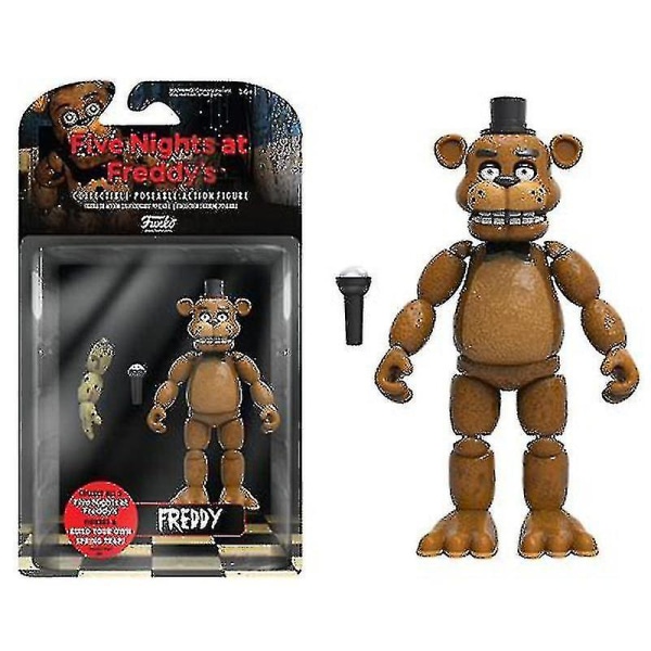 Fnaf Security Breach Action Figuurit Liikkuvat nivelet Bonnie Foxy Freddy Chica Anime Figuuri Pvc-mallilelut [ege] Bonnie 15cm