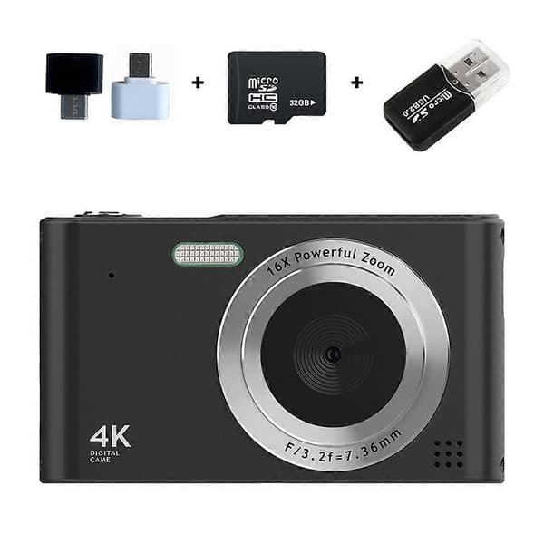 4K HD Digital Camera with 32GB Memory Card