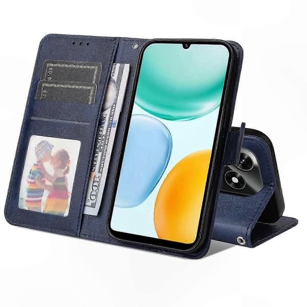 PU læderpung-etui til Honor X5c Plus, Folio Flip Telefoncover