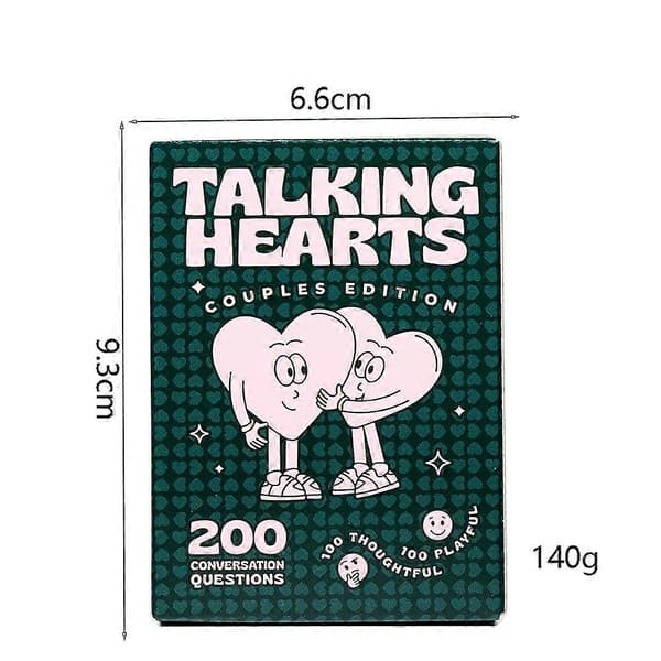 Talking Hearts Samtalekort Par Kortspill for Dates Reiser Eventyr | Flott Valentinsgave til Par