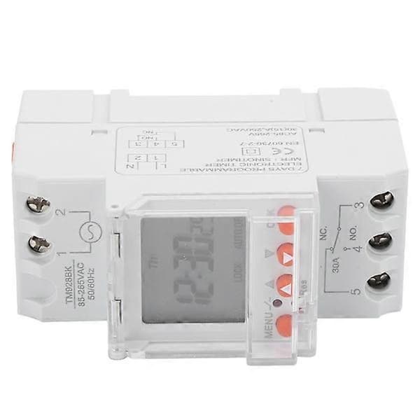 Tidsbryter 24 Timer Digital Analog Programmerbar LCD Bakgrunnsbelysning Din Skinne.