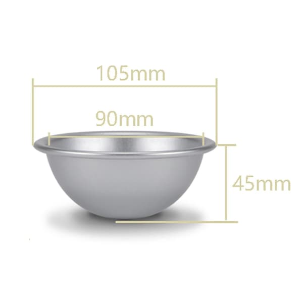 Aluminium Halvklot Chiffon Cakeform 10cm - Perfekt för Bikini Cake, Desserter och Puddingar