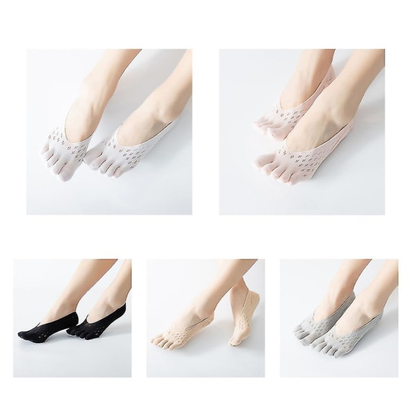5 par ortopedisk tå kompresjon pustende mesh femfinger sokker for kvinner Style 1