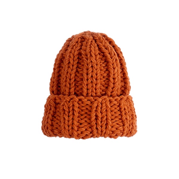 Strikket Beanie til Kvinder Vinter Ensfarvet Simpel Tyk Hue Udenrigshandel Varmt Ørebeskyttelse Beanie Coff Coffee Average size