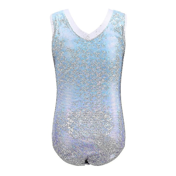 Piger Sleeveless Dansedragt Gymnastik Leotard Ballet Leotards Light Blue 7-8Y