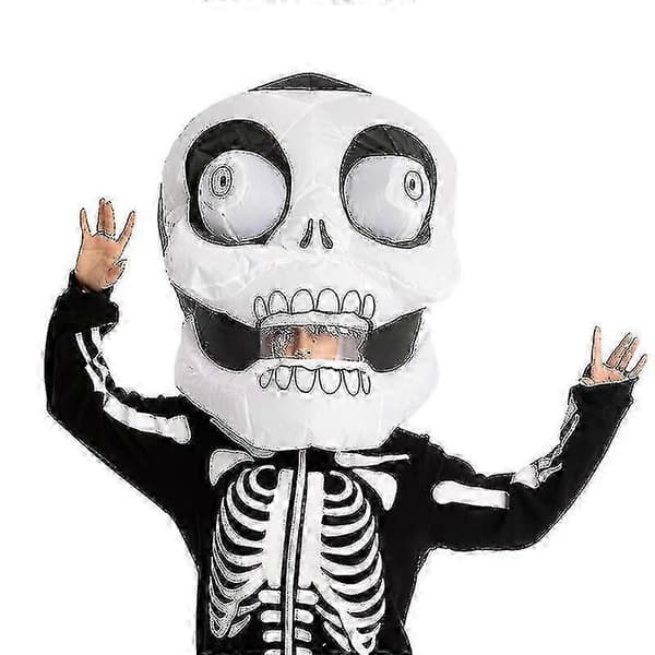 Halloween Helkropps Bobblehead Uppblåsbar Kostym Lufthuvudmask Halloween Kostym E
