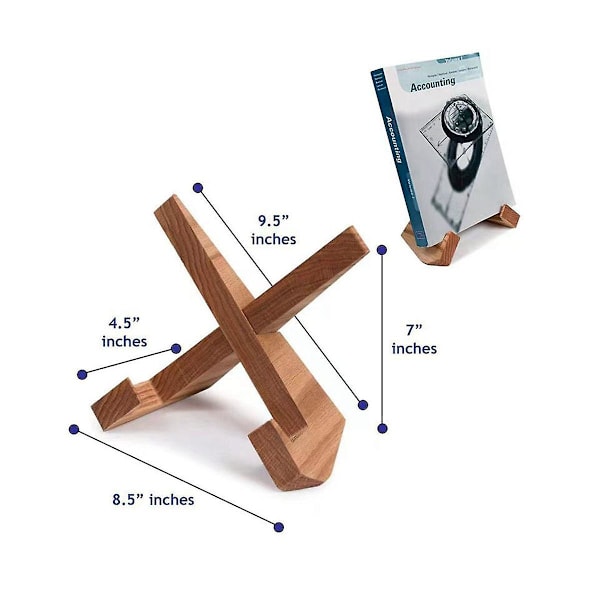 Kogebogsstativ, Håndlavet kogebogsholder i træ, Opskriftsbogholder til udstillingsstativ, Farmhouse Bo Wood Color
