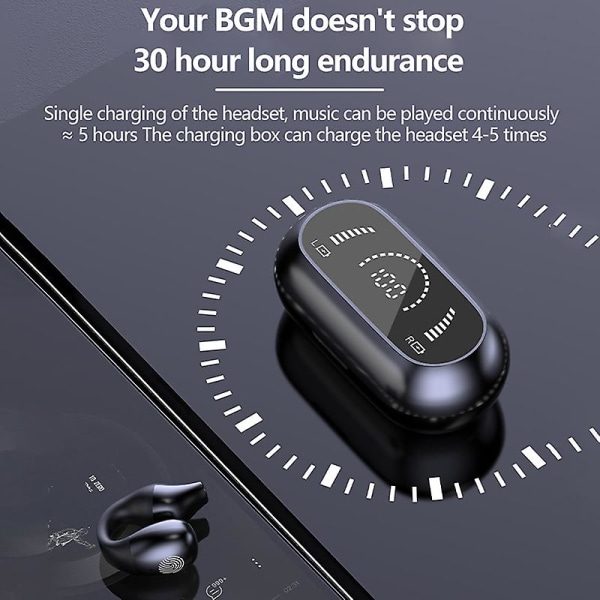 Bone Conduction -kuulokkeet korvakoukut Earclip Hifi langattomat Bluetooth kuulokkeet
