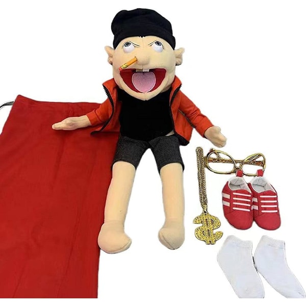 Jeffy Soft Plys Hånddukke Samlerdukke Jeffy Finger Dukkelegetøj til dukkespil Undervisning af børn Småbørn Børn A