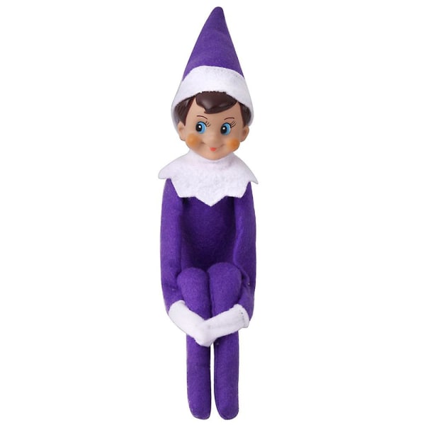 Christmas Elf Plush Doll Novelty Home Ornaments on Shelf Naughty Elf Christmas Gifts 2023 Purple