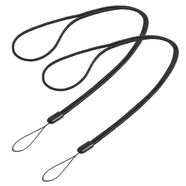 2-pak Mobilrem Håndledsrem til Smartphone/Kamera osv. black Nylon