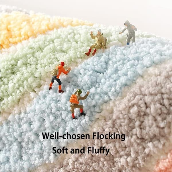 Fargerike Steiner, 40 x 60 cm Fluffy Baderomsmatte Absorberende Nei