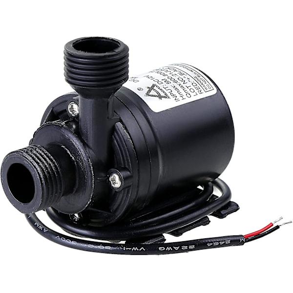 Sirkulasjonspumpe DC 12v 800l/h 5m Vannsirkulasjonssystem Svart 1 stk Ny
