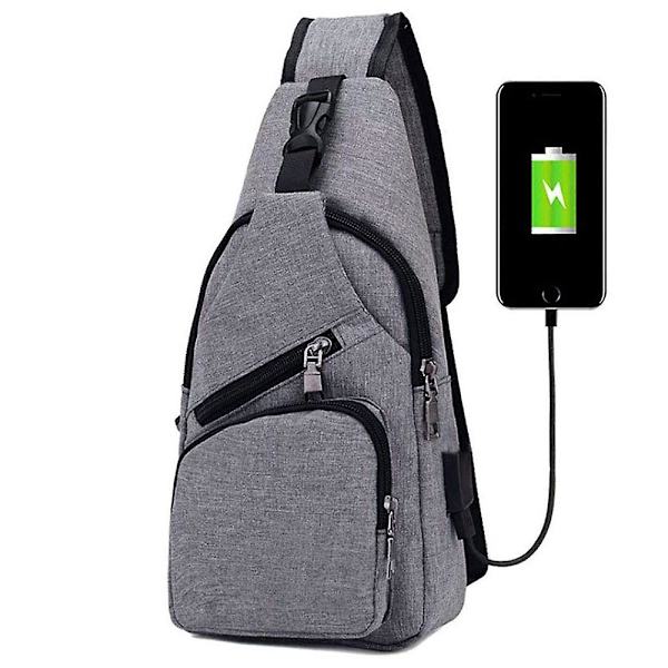 Sling Bag, Man Bag för män och kvinnor Stöldskyddande bröstryggsäck Väska Lätt vattentät crossbody ryggsäck för vandring, sport, resor