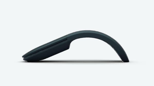 Microsoft - Arc Mouse - Bluetooth-mus til PC, bærbar kompatibel med Windows, Mac, Chrome OS (tynd, let, bærbar, taktil) - Sort 12-26 Hud