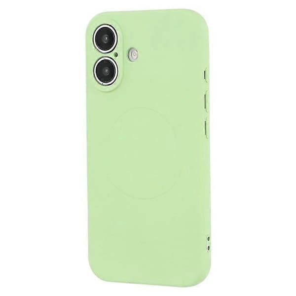 For iPhone 16 Plus Deksel Kompatibelt med MagSafe Støtsikkert TPU-telefonddeksel Green