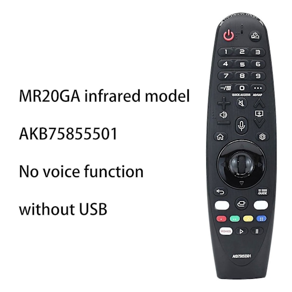 Akb75855501 Mr20ga infrarød erstatningsfjernkontroll passer for smart-TV