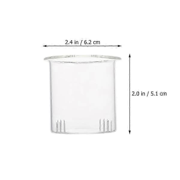 3 stk. tekanne-teinfusere i glass, erstatningstesi, tefiltreringskopper, tekanneinfuser