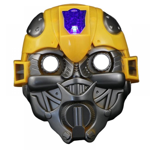 Bumblebee Mask, Light-up Bumblebee Mask for Halloween, Anime Movie Partys beste gave til barn Optimus Prime Best Brothers, Gul