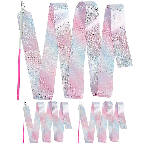 3kpl Voimistelunauha Fitness Voimistelu Ribbon Voimistelu Performing Dance Ribbon